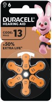 Набор батареек Duracell Hearing Aid 13 PR48 6pcs