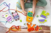 Развивающий набор Tooky Toy Lacing Animals 5in1 (TL417) фото №3 — интернет-магазин Desire.md