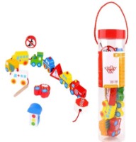 Joc educativ Tooky Toy Lacing Transportation Vehicles (TKB512-B) imaginea #2 — magazin online Desire.md