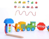 Joc educativ Tooky Toy Lacing Transportation Vehicles (TKB512-B) imaginea #4 — magazin online Desire.md