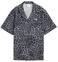Cămașă damă Puma Wardrobe Ess Leo Luxe Relaxed Aop Shirt Wv Puma Black, s.XL