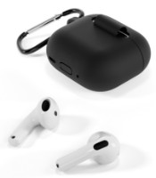 Husă pentru căști Epico Silicone Outdoor Cover AirPods 4 Black imaginea #2 — magazin online Desire.md
