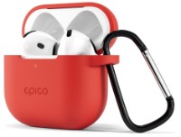 Husă pentru căști Epico Silicone Outdoor Cover AirPods 4 Red imaginea #2 — magazin online Desire.md