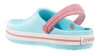 Шлёпанцы детские Crocs Crocband Clog K Ice Blue/White, s.32-33 фото №2 — интернет-магазин Desire.md