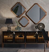 Oglindă Dogtas Logan 3200376485 Walnut/Gold imaginea #3 — magazin online Desire.md