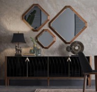 Oglindă Dogtas Logan 3200376486 Walnut/Gold imaginea #2 — magazin online Desire.md