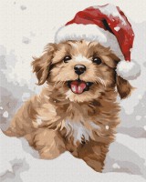 Картина по номерам Brushme Заснеженный щенок (BS53838) фото №1 — интернет-магазин Desire.md