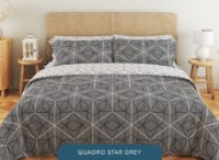 Lenjerie de pat Relaxe Home Soft Dreams Quadro Star Grey 200x220 (021694)