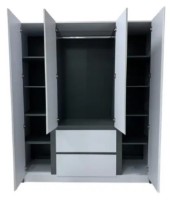 Шкаф Magnusplus Combo 1800х2000х600 Grafit/Alb фото №2 — интернет-магазин Desire.md