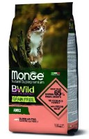 Hrană uscată pentru pisici Monge Superpremium BWild Adult Salmon/Peas 1.5kg