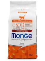 Hrană uscată pentru pisici Monge Superpremium Kitten Duck 400g