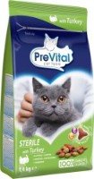 Сухой корм для кошек PreVital Sterile with Turkey 1.4kg