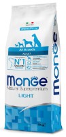 Hrană uscată pentru câini Monge Superpremium All Breeds Adult Light Salmon/Rice 12kg