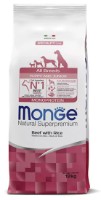 Hrană uscată pentru câini Monge Superpremium All Breeds Puppy & Junior Beef/Rice 12kg