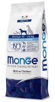 Hrană uscată pentru câini Monge Superpremium Medium Puppy & Junior Rich in Chicken 12kg
