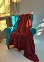 Cuvertura Bumbacel Velur Stripes Burgund (5043_150x200_19-1331-1)