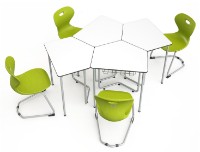 Школьная парта Edumob Pentagon D02-1821 фото №2 — интернет-магазин Desire.md