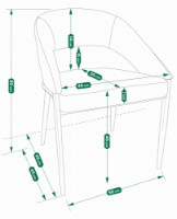 Стул Jumi Bergamo CM-354364 Black/Gray фото №2 — интернет-магазин Desire.md