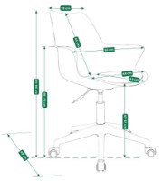 Scaun de birou Jumi Inez CM-333857 Black imaginea #2 — magazin online Desire.md