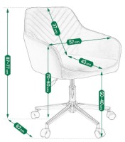 Scaun de birou Jumi Napoli CM-323940 Gray imaginea #6 — magazin online Desire.md