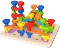 Мозайка Tooky Toy Rainbow Stacking Peg (TK089) фото №4 — интернет-магазин Desire.md