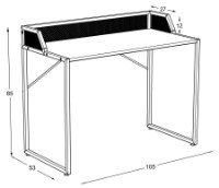 Masa de birou Magnusplus Mela Anthracite/Black imaginea #2 — magazin online Desire.md