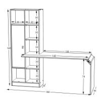 Письменный стол Magnusplus Opus 147 Sonoma фото №3 — интернет-магазин Desire.md