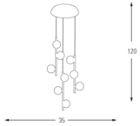 Lustră Ozcan Black 5675-9Y imaginea #2 — magazin online Desire.md
