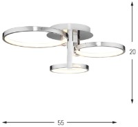 Lustră Ozcan Chrome 5636-3A imaginea #2 — magazin online Desire.md