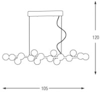 Lustră Ozcan Rosegold 5675-16S imaginea #2 — magazin online Desire.md