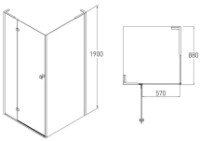 Душевая кабина VOLLE Benita (10-22-905L glass) фото №2 — интернет-магазин Desire.md