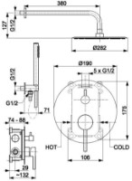 Душевой набор Armatura Moza (109130) фото №2 — интернет-магазин Desire.md