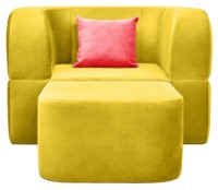 Бескаркасное раскладное кресло Edka Vega 120x200x40 M101 Galben Ocru фото №1 — интернет-магазин Desire.md