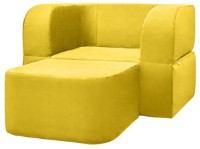 Бескаркасное раскладное кресло Edka Vega 120x200x40 M101 Galben Ocru фото №2 — интернет-магазин Desire.md