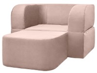 Бескаркасное раскладное кресло Edka Vega 120x200x40 M19 Pink Powder фото №5 — интернет-магазин Desire.md