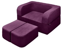 Canapea fără ramă Edka Vega 140x20040 M10 Dark Purple imaginea #2 — magazin online Desire.md