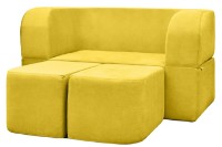 Бескаркасный диван Edka Vega 140x200x40 M101 Yellow Ochre фото №3 — интернет-магазин Desire.md