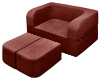 Бескаркасный диван Edka Vega 140x200x40 M31 Burgundy фото №4 — интернет-магазин Desire.md