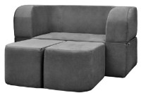 Бескаркасный диван Edka Vega 140x200x40 M18 Dark Grey фото №5 — интернет-магазин Desire.md