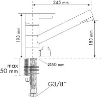 Baterie bucătărie Plados Flo30 UG58 Milk White imaginea #3 — magazin online Desire.md