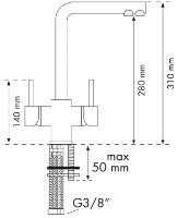 Baterie bucătărie Plados Flo65 CR40 Chrome imaginea #3 — magazin online Desire.md