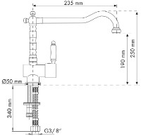 Смеситель для кухни Plados Mixold UG56 Jasmine фото №3 — интернет-магазин Desire.md