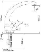 Baterie bucătărie Plados Neomix UG58 Milk White imaginea #3 — magazin online Desire.md