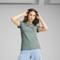 Женская футболка Puma Graphics Floral Logotee Green Moon, s.M фото №2 — интернет-магазин Desire.md