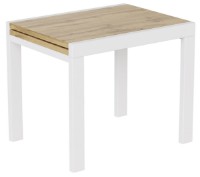 Masă pentru bucătărie MobiCasa Kors Transformer 90/180x70 Kraft Gold/Alb