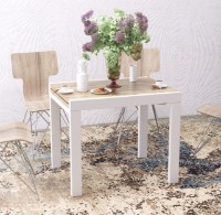 Masă pentru bucătărie MobiCasa Kors Transformer 90/180x70 Kraft Gold/Alb imaginea #3 — magazin online Desire.md