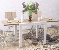 Masă pentru bucătărie MobiCasa Kors Transformer 90/180x70 Kraft Gold/Alb imaginea #4 — magazin online Desire.md