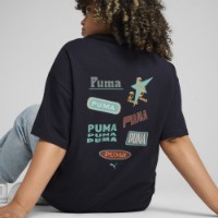 Tricou de dame Puma Wardrobe Ess Road To Unity Relaxed Graphic Tee New Navy, s.XL imaginea #3 — magazin online Desire.md
