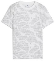 Tricou pentru copii Puma Ess Logo Lab Aop Tee B Puma White, s.128 imaginea #1 — magazin online Desire.md