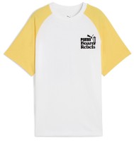 Tricou pentru copii Puma Mid90S Graphic Tee Ii B Puma White/Sunny Yellow, s.152